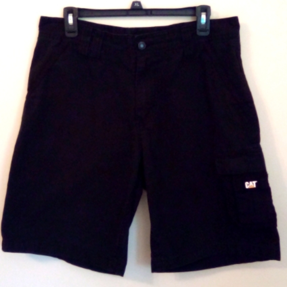 CAT Black Utility Cargo Shorts Size 34